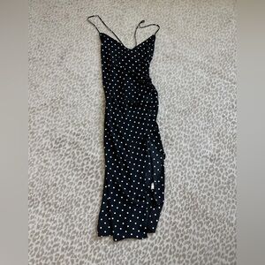 Strappy back polka dot dress ZARA